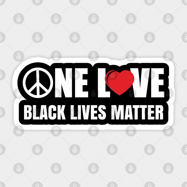 On Love, Black Lives Matter, Black History, Equality, Unity, Protest Sticker by UrbanLifeApparel